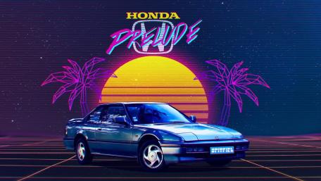 Retro Honda Prelude wallpaper