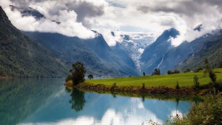 Innvikfjorden (Olden, Norway) wallpaper