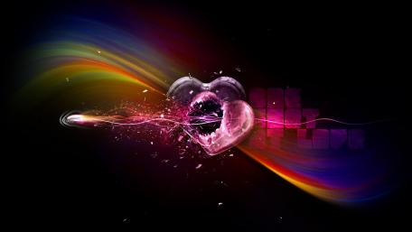 Shattered Love in Dark Hues wallpaper