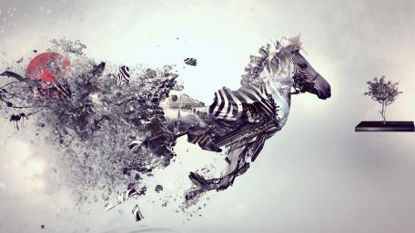 Surreal Zebra wallpaper