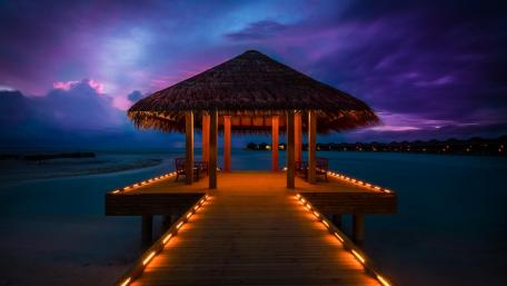 Maldives at night wallpaper