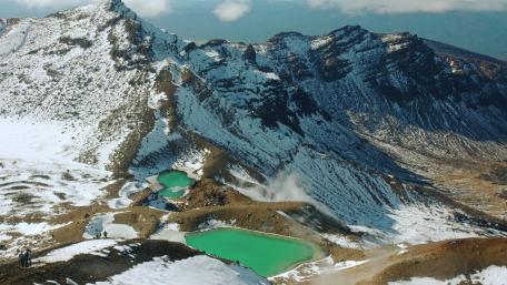 Emerald Lakes, Tongariro National Park wallpaper