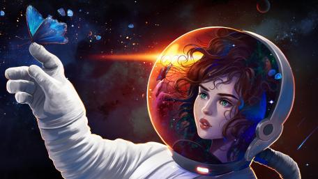 Space butterfly wallpaper