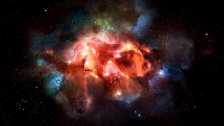 Vibrant Colors of the Cosmic Nebula wallpaper