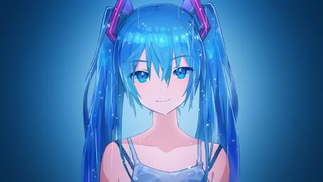 Ethereal Blue: Miku in Serenity wallpaper