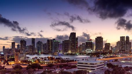Sunset in Miami wallpaper