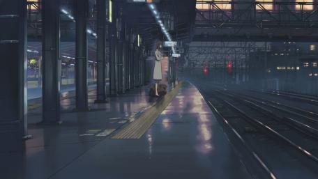 Quiet Night at the Train Station wallpaper