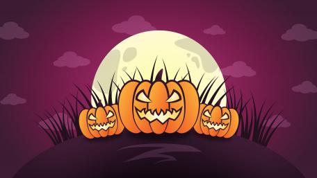 Spooky Minimalist Halloween Pumpkins Wallpaper wallpaper
