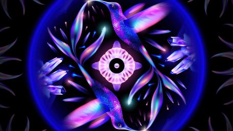 Neon Hummingbirds wallpaper