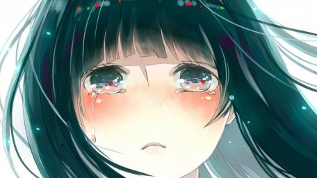 Emotional Kawaii Anime Girl Wallpaper wallpaper
