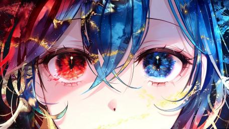 Ethereal Gaze of Heterochromia wallpaper