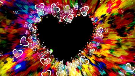 Vibrant Heart of Love Art wallpaper