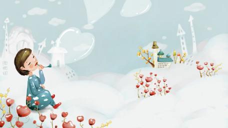 Whimsical Love in a Dreamlike World wallpaper