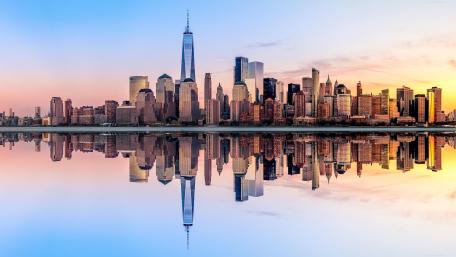 New York City reflection wallpaper