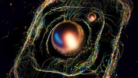 Vibrant Energy Flowing Through Abstract Circuits wallpaper
