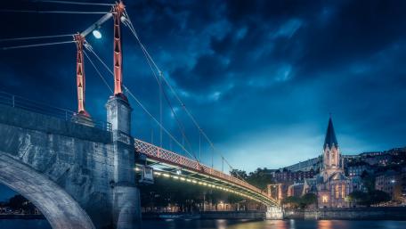 Passerelle Saint Georges bridge wallpaper