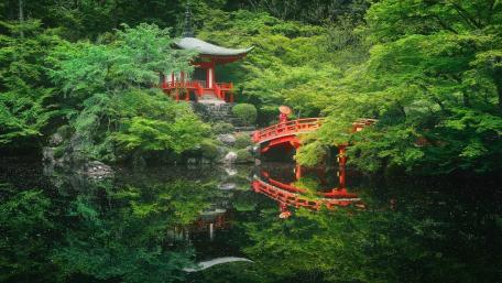 Daigo-Ji temple, Kyoto, Kyoto prefecture, Kansai region, Japan wallpaper