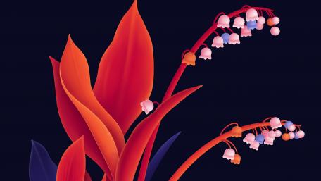 Lily of the valley wallpaper