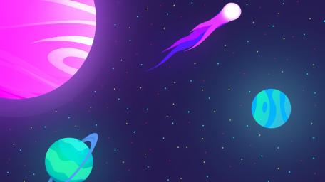 Neon Cosmic Wonders wallpaper