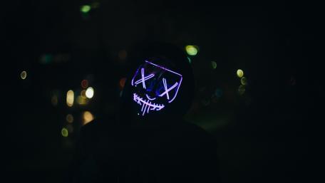 Mischief in the Night with LED Mask wallpaper