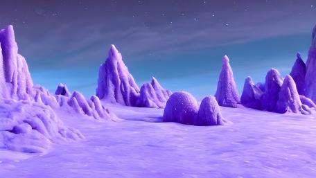 AI-Art: snowy planet wallpaper