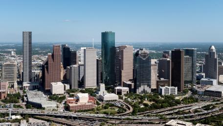 Aerial View of the Houston Skyline wallpaper