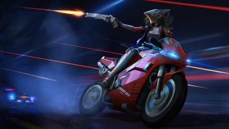Futuristic Police Rider wallpaper