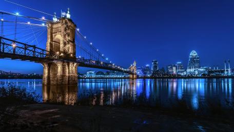 Cincinnati by night wallpaper