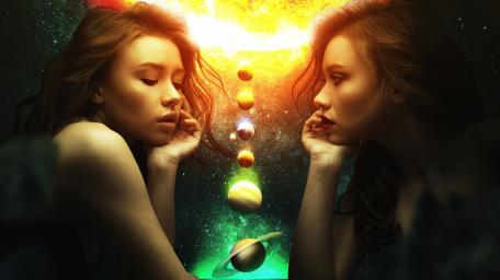 Galactic Dreams and Cosmic Reflections wallpaper