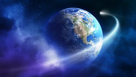 Earth's Vivid Dance with Cosmic Mysteries wallpaper