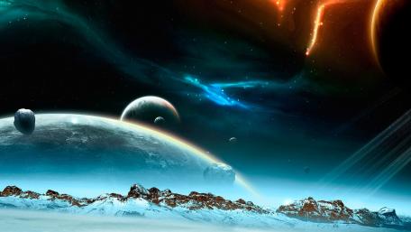 Galactic Horizon: A Vision of Alien Worlds wallpaper