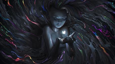 Enigmatic Fairy in the Abyss of Dreams wallpaper