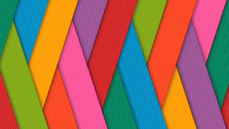 Vibrant Geometric Stripes in Colorful Harmony wallpaper