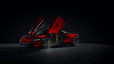 Sleek McLaren 720S Showcased in Dark Elegance wallpaper