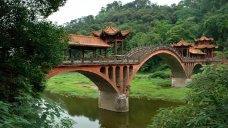 West Gate of Leshan Giant Buddha Scenic Spot wallpaper