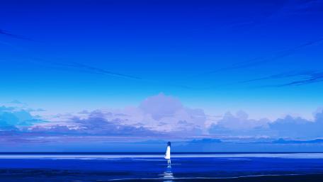 Solitude by the Sea wallpaper