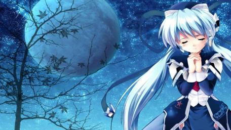 Melancholy Night under the Moonlight wallpaper
