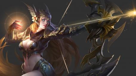 Warrior Archer in Enchanted Battle Scene wallpaper