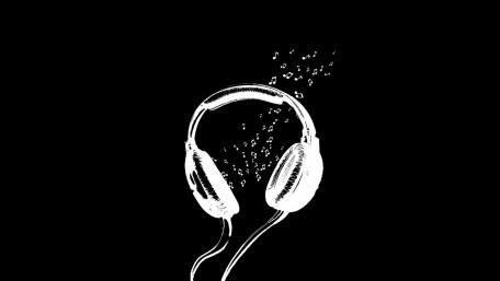 Headphones of Musical Imagination wallpaper
