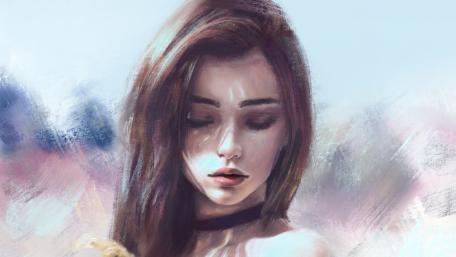 Mystical Maiden in Dreamscape wallpaper