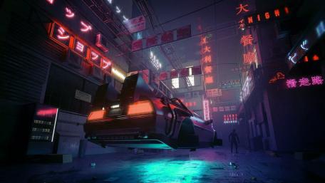 Neon Streets DeLorean Adventure wallpaper