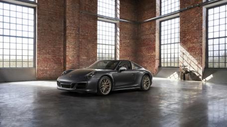 Sleek Porsche in an Industrial Setting wallpaper