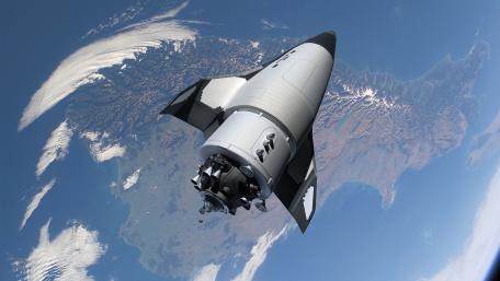 Journey Through the Cosmos with Orel Spaceship Wallpaper wallpaper