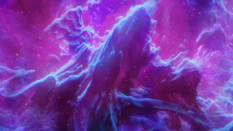 Majestic Purple Nebula Peaks wallpaper