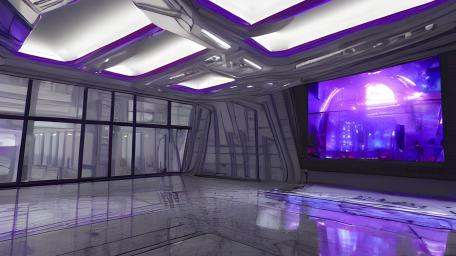 AI-Art: Inside a space station wallpaper
