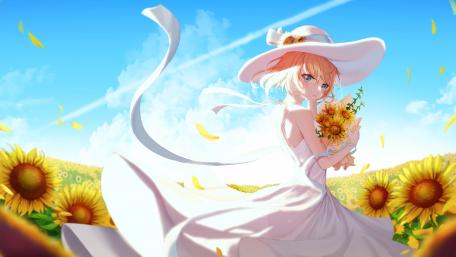Sun-Kissed Elegance in Bloom wallpaper