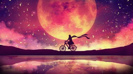 Journey Across the Moonlit Dreamscape wallpaper