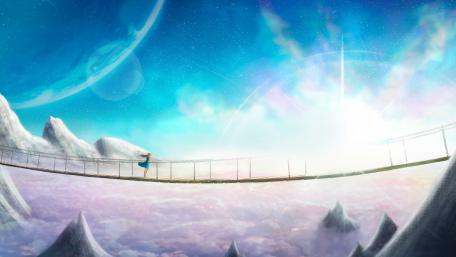 Dreamy Journey Above the Clouds wallpaper