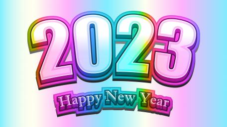 New Year 2023 Vibrant Neon Celebration wallpaper