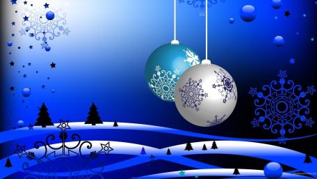 Festive Elegance in Blue wallpaper